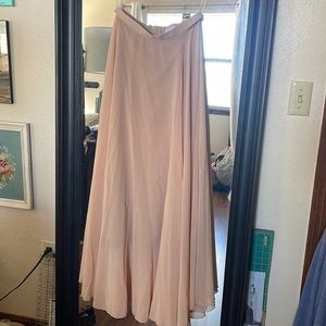 Chicwish TIMELESS FAVORITE CHIFFON MAXI SKIRT IN LIGHT TAN
